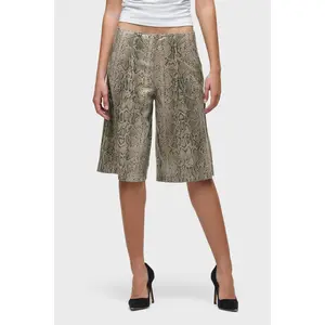 Leather Pleated Trouser Short