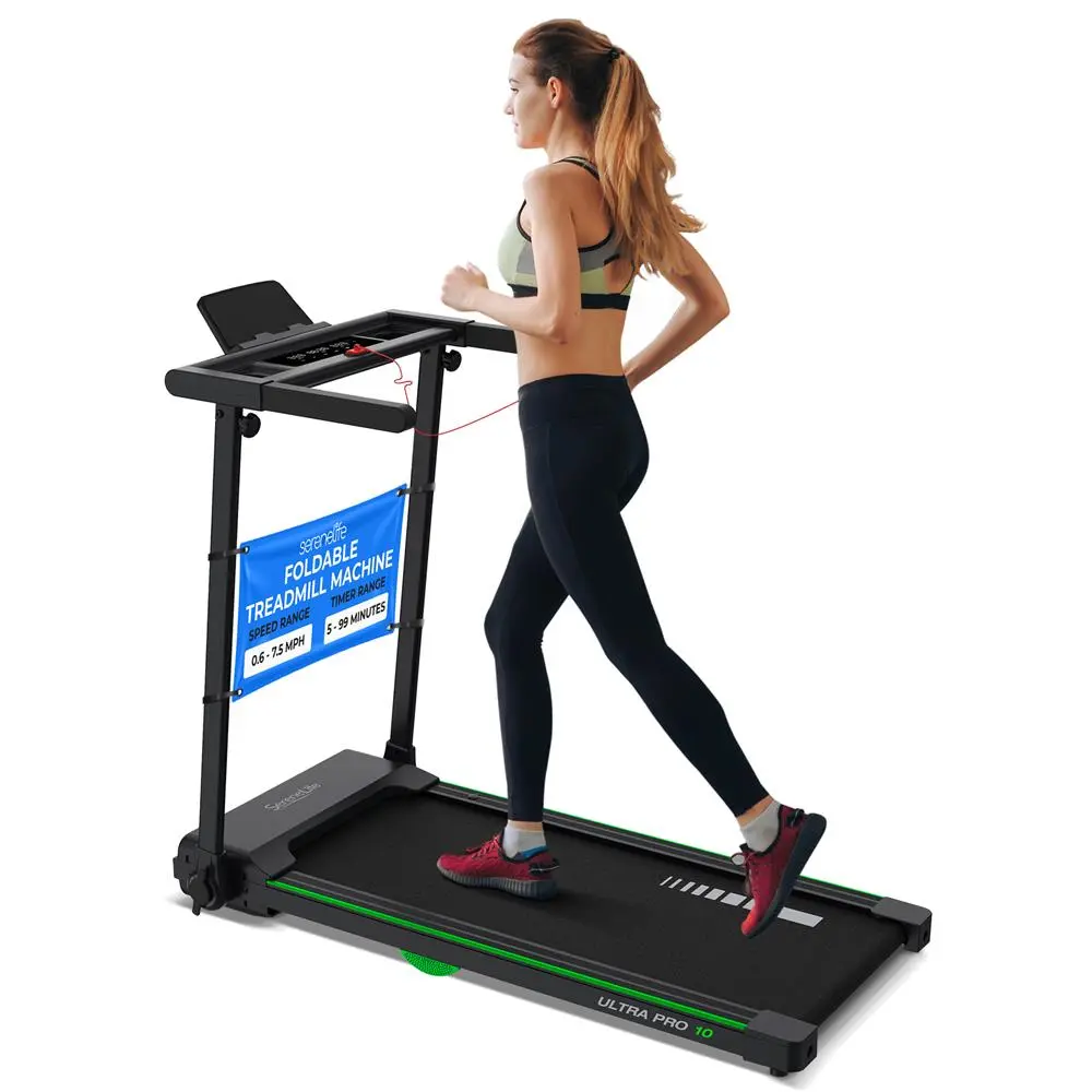 Foldable Treadmill with 2.5 HP Motor & 7.5 MPH Speed | Electric Walking Running Treadmill with Shock Absorption, 12 Preset Programs, LED Display, Tablet Holder & Safety Key - Compact Home Gym Exercise Fitness Equipments