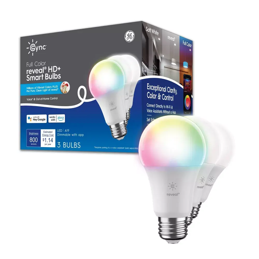 GE Household Lighting 3pk Cync Reveal Full Smart