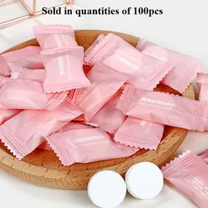 Mini Compressed Towel Capsules, Water-Expandable Disposable Face Cloths, 100pcs Pack, Portable Cotton Sheets for Outdoor Travel