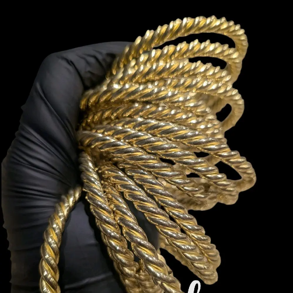 Solid Brass Adjustable Twisted Bangle - 1 Piece Jewelry for Daily Wear