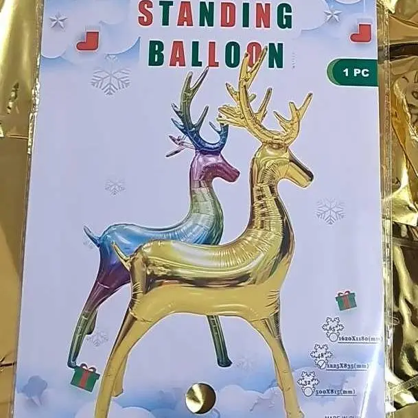 Random Assorted Gifts, Christmas Decor Reindeer Mylar Foil Balloons, Gold Keychains, Bow Headbands, Party Balloons & More