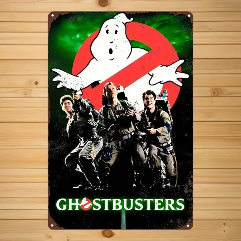 Vintage 1984 Ghostbusters Aluminum Sign Metal Signs Retro Movie Wall Art Home Decor Products Kitchen Bar Outdoor Decor