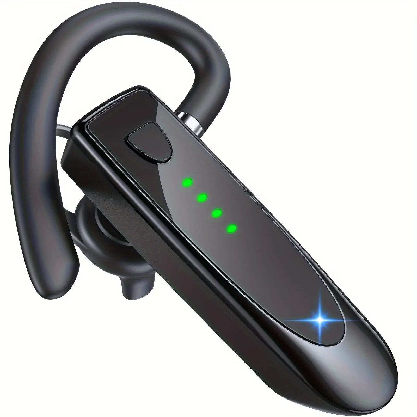 Sports & Outdoor Wireless Headset V5.3 - 29H Playback, 180H Standby, Crystal-Clear Handsfree Earpiece with Microphone, Sweat-Resistant Comfortable Compact Design for Trucker Drivers, Smart Devices (Black), Earbud, Electronic