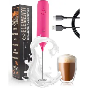 Milk Frother Wand Rechargeable Drink Mixer -  USB-C Rechargeable Frother & Coffee Stirrers Electric - Hand Held Whisk to Make  Cappuccinos, Lattes & Drink Mixes at