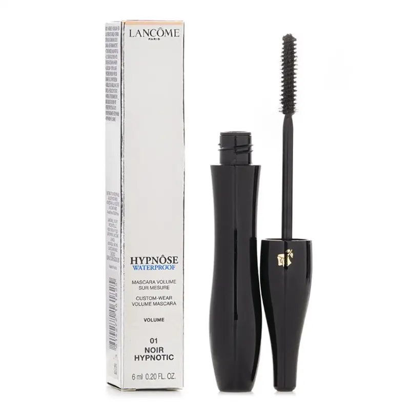Lancome Hypnose Waterproof Custom Wear Voluminous Mascara - #01 Noir Hypnotic, Smooth Silicone Cosmetic Eyelashes Mascara, 6ml/0.2oz