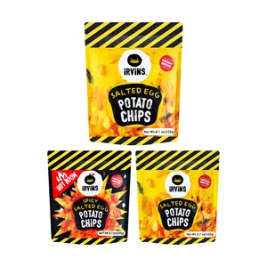 IRVINS IRVINS Salted Egg Potato Chips, Crispy Snack, Variety Chips, Original + Spicy Flavor, 15.52oz