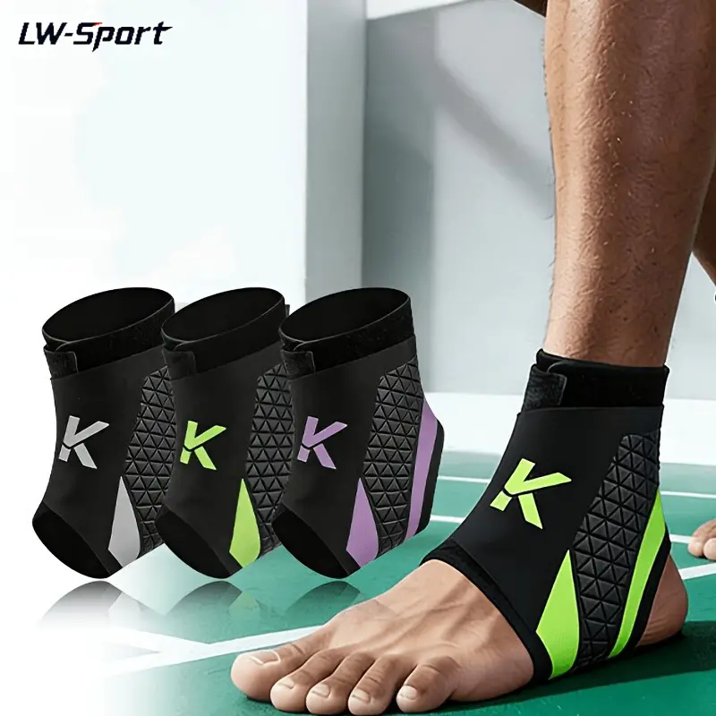 1Pc/2Pcs Adjustable Compression Ankle Brace Set for Men Women, Breathable Non-Slip Elastic Strap Ankle Stabilizer, Comfortable Sports Ankle Support Sleeve for Basketball Running Sprain Recovery Pain Relief