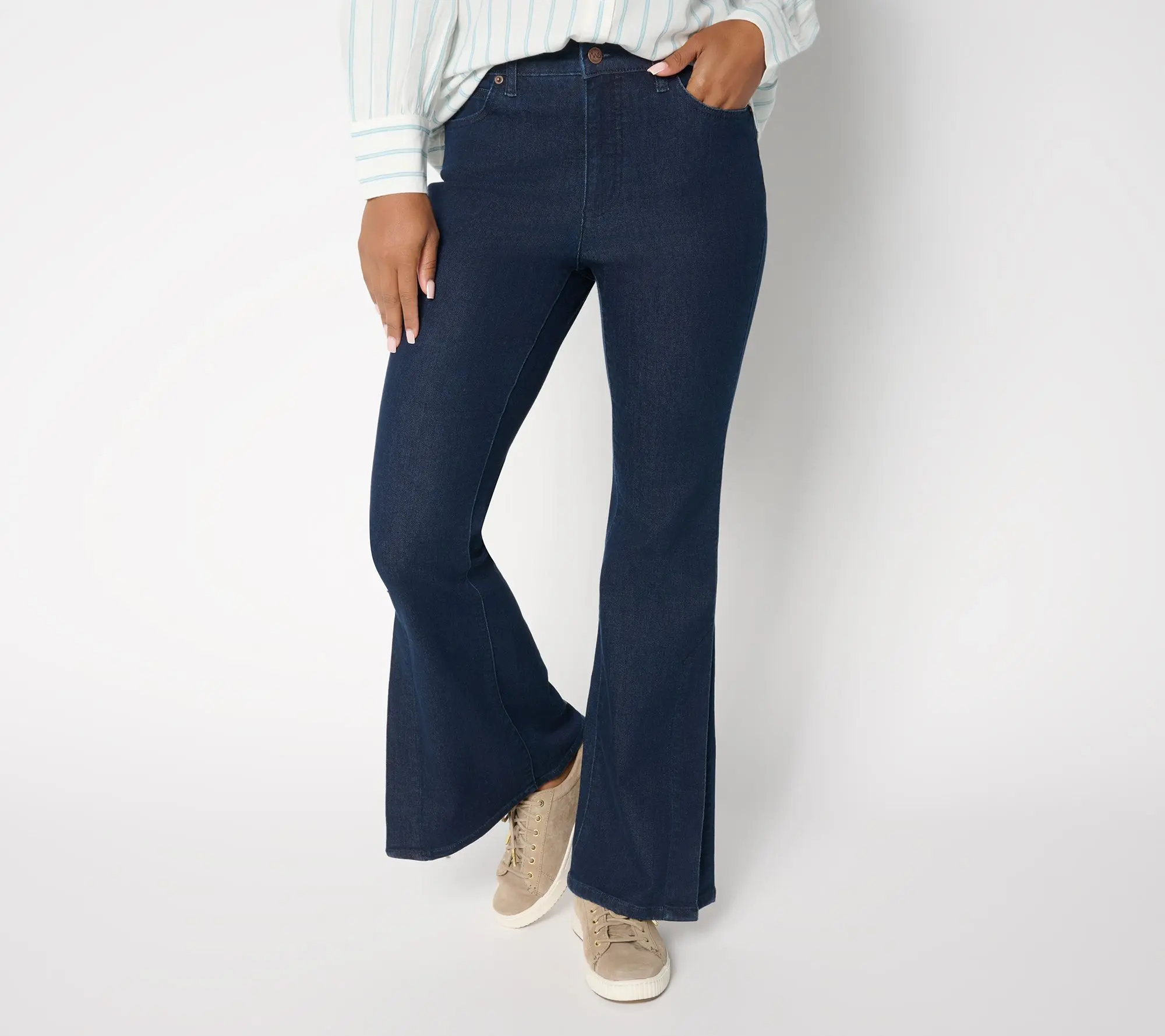 Me by Jennie Garth Petite City Flare Jeans- Indigo