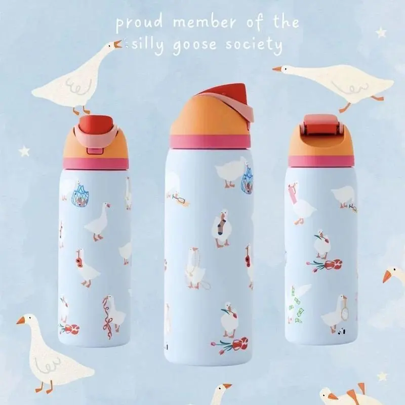[New] UO Exclusive Silly Goose FreeSip 32 oz Vacuum Flask Water Bottle, 24-hour Insulation, Daily Use, Mom Gift, Flasks