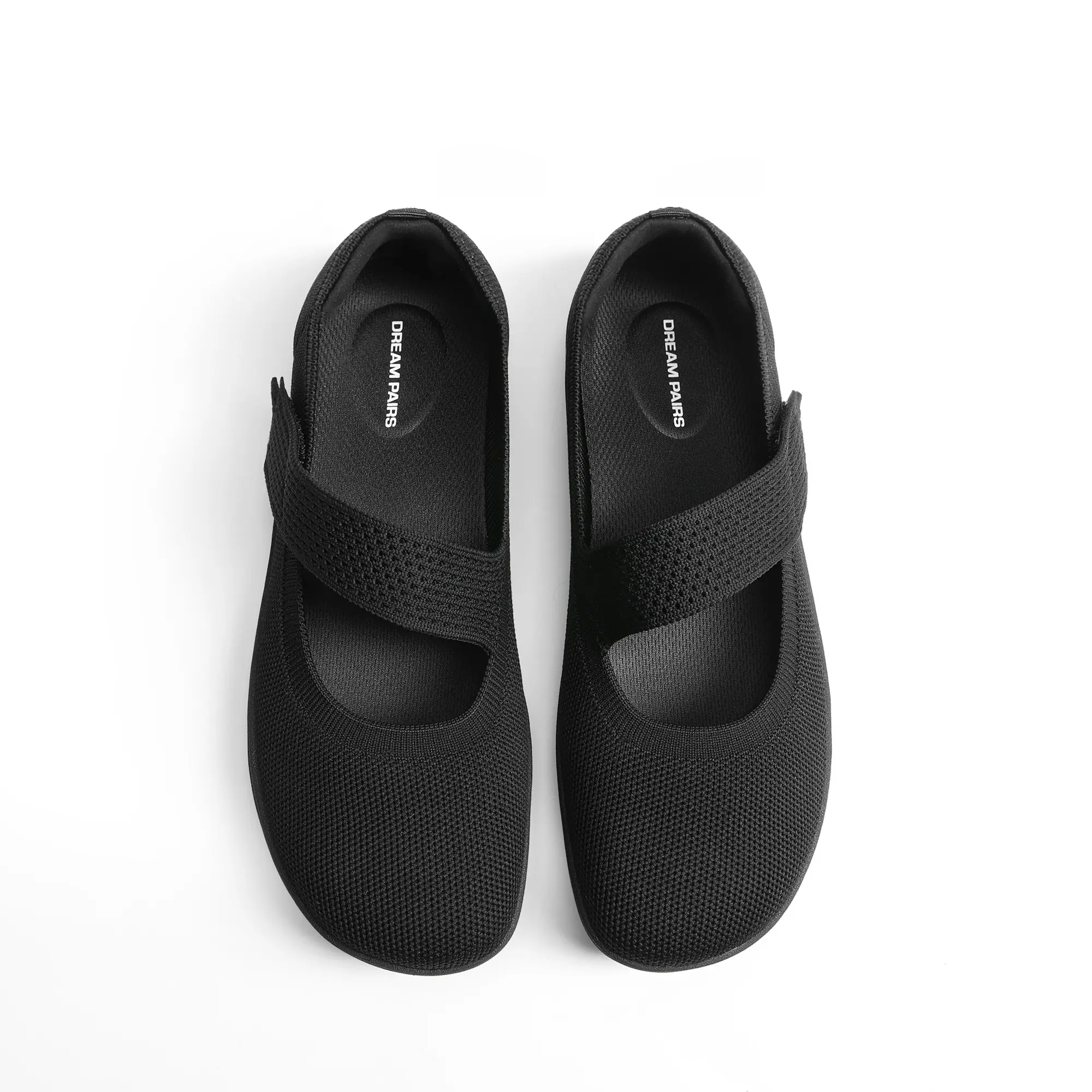DREAM PAIRS Women's Mary Jane Ballet Flats Barefoot Knit Wide Toe Box Arch Support Flat Shoes for Women Dressy Casual Office Business Work Travel Walk, Mary Janes, Office Wear