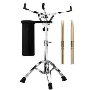 Snare Drum Stand with Drum Sticks Holder And two drumsticks, Double Braced Tripod Snare Stand for 10 to 14 Inch Snare Drum Pad, Snare Drum Beginners, Adjustable Height 14.5 to 23 Inches