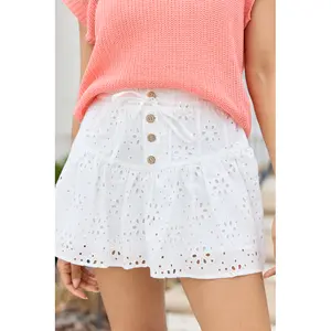 Colleen White Eyelet Skort