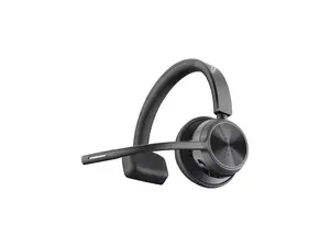 Poly Voyager 4310 USB-C Headset - Siri, Google Assistant - Mono - USB Type A, USB Type C - Wired/Wireless - Bluetooth - 164 ft - 20 Hz - 20 kHz - On-ear - Monaural - Ear-cup - 4.92 ft Cable - Electret