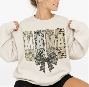 Retro Camo Mama Coquette Bow Sweatshirt, Camouflage Mama Ccoquette Bows Tee, Duck Hunting Mama Shirt, Mother's Day Gift