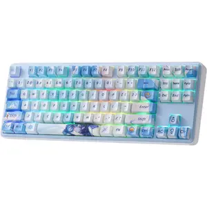 Redragon K707 PRO SE 80% Wireless Gasket RGB Gaming Keyboard, 3-Modes 87 Keys TKL Anime Mechanical Keyboard w/Hot-Swap Socket, Dye-Sub PBT Keycaps & 5-Layer Noise Dampening, Custom Linear Switch