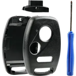 USA Remote CUTTING NOT REQUIRED - Key Fob Keyless Entry Remote Shell Case & Pad fits Honda Accord/Civic/CR-V/Fit/Odyssey/Pilot/Ridgeline/CR-Z