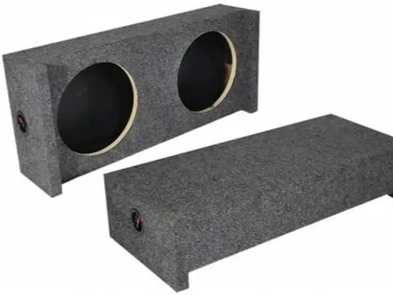Wood & Silicon Sealed Subwoofer Enclosure - Single/Dual Shallow Face-Down Sub Box, Universal Fit for Automotive Car Audio Speakers, Boombox Compatibility