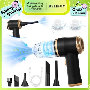 BELBUY Handheld Car Vacuum Cleaner, 9000Pa VacuumCleaner and Air Gun, 120W High-Power Wireless HandheldCar Vacuum Cleaner, equipped with two filters and multiplenozzles,suitable for cars, homes, offices, and pets.