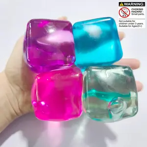 4 Counts Stress-Relief Toy Set, Slow-Rebound Squeeze Squishies, Pressure-Release Office Desk Toys, Anti-Stress Kit, Fun Gift for Holidays and Parties, Stress Cubes
