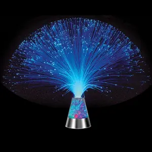 E&A Ice Fiber Optic Mood Lamp, Multichrome Novelty Lighting with Color-Changing Crystal Base, Nightlight, Flickering, Illuminated, Modern Crystal Home Improvement Decor Light, Nightlight Novelty Lighting, Crystal Novelty Lighting