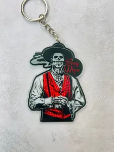 Western Movie Quote Keychain, Cowboy Movie Keychain, Skull Cowboy Keychain