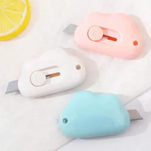 Cloud Portable Box Cutter – Retractable Kawaii Utility Knife, Cute Cloud Letter Opener for School, Office, Home, Packages & Cardboard