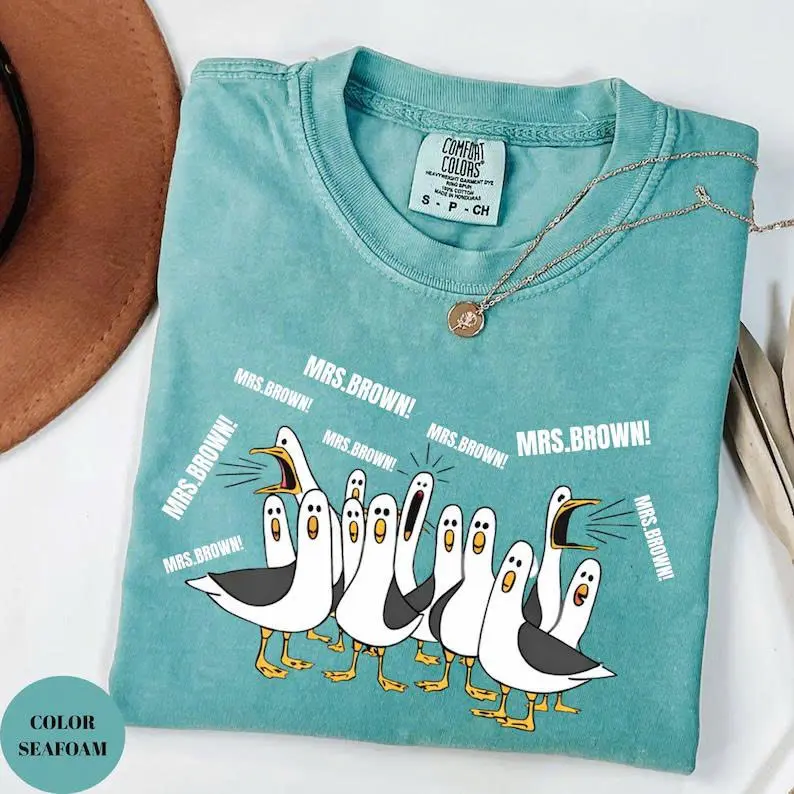 Comfort Colors Custom Seagull Teacher TShirt, Funny Teacher Tee, Personalized Appreciation Gift