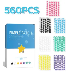Star Shaped Acne Patch, Pimple Patch, 560pcs/box Hydrocolloid Acne Cover Patches, Acne Patches for Face, Skin Care Products for Women & Men