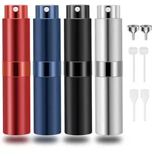 8ml Travel Perfume Atomizer Bottles Refillable, Mini Fragrance Bottles for Perfume, Empty Cologne Sprayer Pocket Perfume Dispenser(4 Pack)