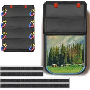 Rv Door Window Shade Cover, Rv Blackout Curtains with Uv Protection(25 * 16 in),  Model Foldable Rv Blackout Window, Cover Camper Door Window Shade(Hook and Loop+ Version)