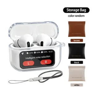 Earbuds with Full Touch Screen, ANC & ENC Noise Canceling, HiFi Stereo Sound, 35H Playtime, Bluetooth 5.4 Wireless Headphones with LED Power Display, Remote Selfie, Custom Wallpaper, Perfect Mother's Day Gift for Mom for Android iOS.