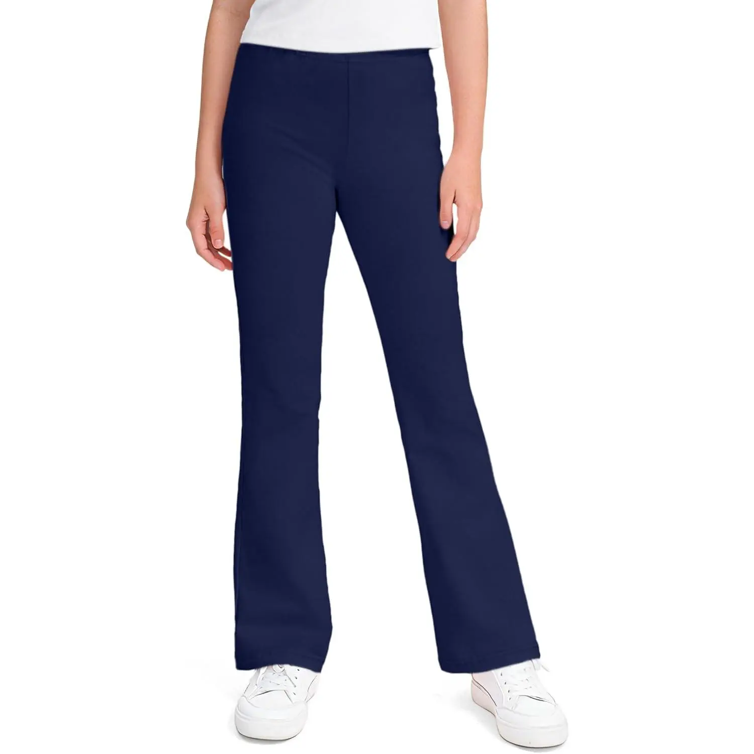 Girls Flare Leggings School Uniform Pants for Kids Bell Bottoms