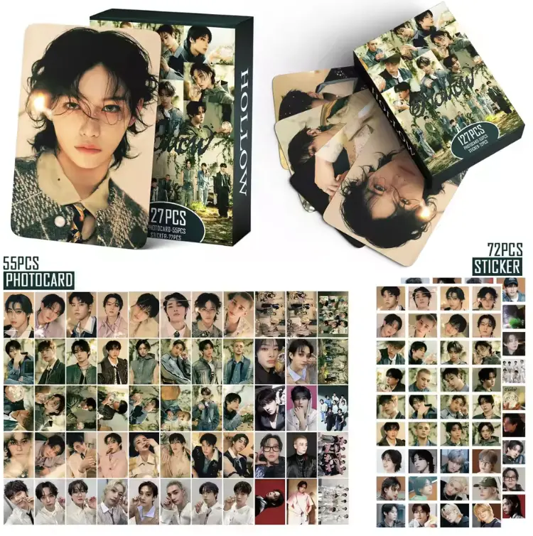 55 Boy Group Daily Album Photocards, Boxed Collectible Entertainment Prints for Music Enthusiasts, Boxed Collectible Prints