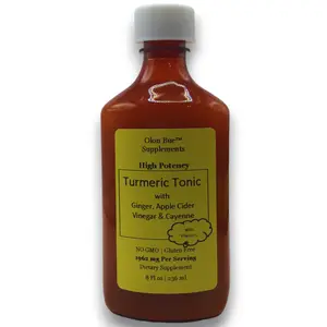 Turmeric Tonic with Ginger, Apple Cider Vinegar, Cayenne Pepper wellness supplement