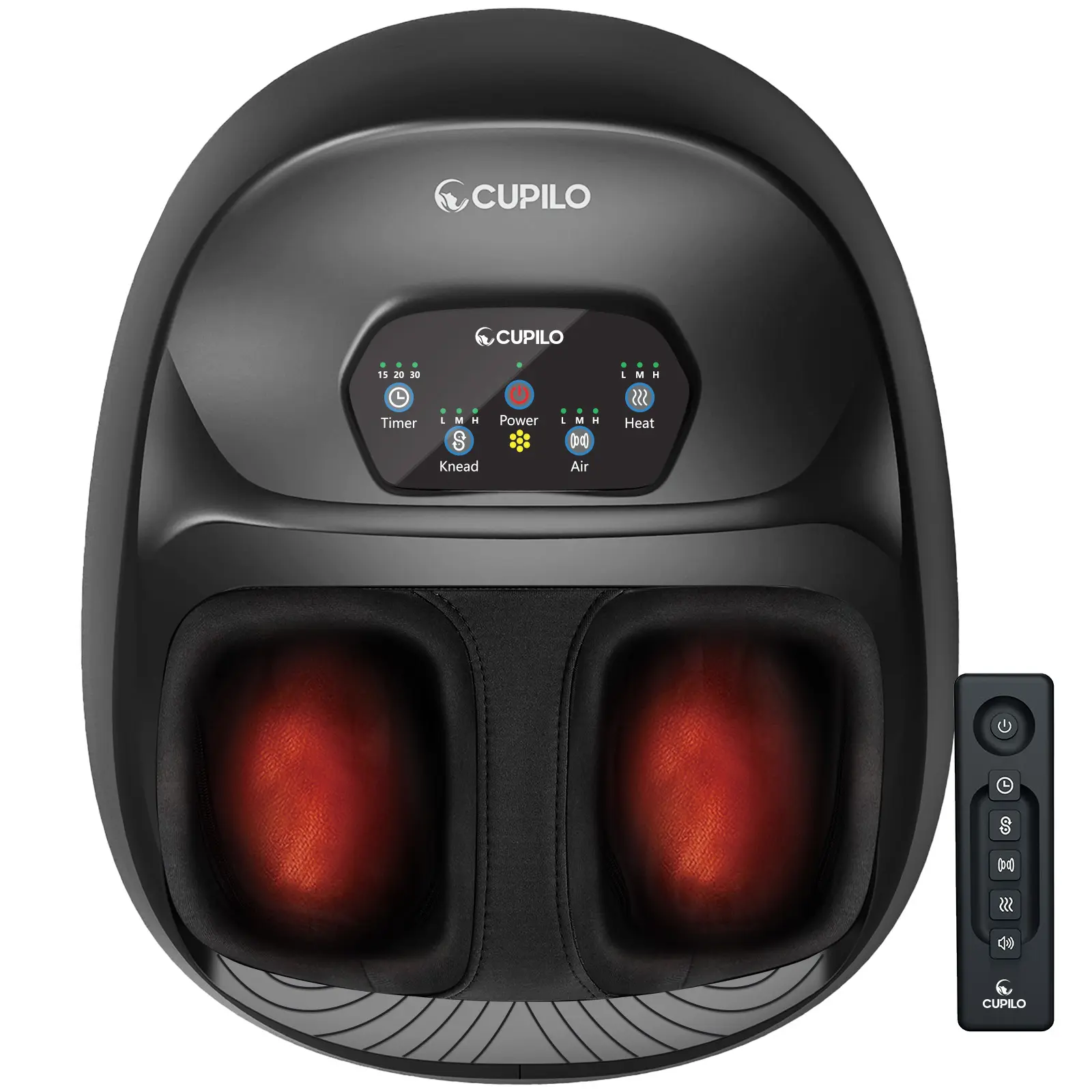 FSA HSA Eligible Upgraded Full Feet Shiatsu Massage, Remote Control Multi-Level Settings for Neuropathy Fits Up to 14" - CPL-5549RC
