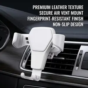 Universal Gravity Car Phone Holder Air Vent Mount Auto Lock Triangular Bracket One Hand Operation Hands-Free GPS Navigation Stand for All Smartphones