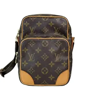 Pre-owned Louis Vuitton Leather Crossbody Bags Amazone Monogram Canvas Crossbody Bag Brown & Tan Monogram Design Crossbody Bags