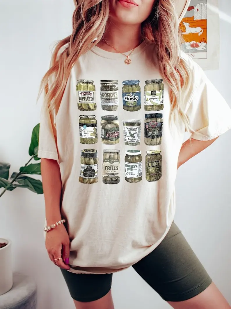 Pickle T-shirt Sweatshirt Hoodie, Vintage Canned Pickles Shirt, Pickle Jar Shirt, Women Gift