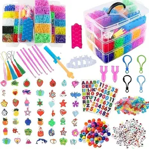 4900 Rainbow Rubber Bands Per Box, Three-Layer DIY Bracelet Making Kit, Perfect for Jewelry Making, Beading Making, Handmade Crafts & Gift Giving