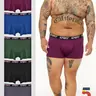 Men's Plus Size Briefs, Fashionable Waistband Design, Mid-Waist Breathable Athletic Underwear, Sporty Underwear, Sports Underwear, Workout Gym Underwear, Comfortable Elasticity, Gym & Casual Wear