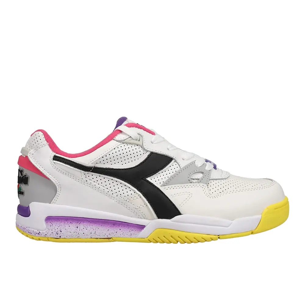 diadora Mens Rebound Ace Perforated Lace Up Sneakers Shoes Casual - White