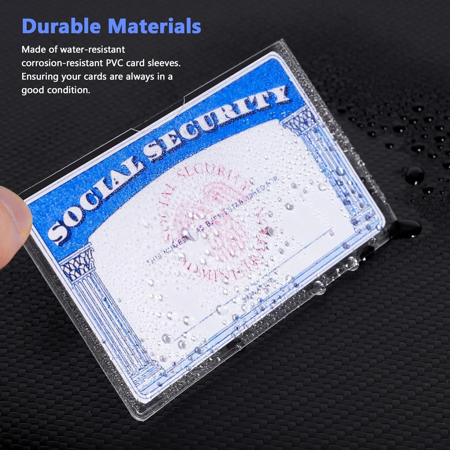 medicare card protector sleeve New Holder Clear 6 Mil （10） : Office Products Specialist ID Medicare Card Protector