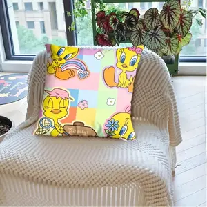 1PC Tweety pillowcase, decorative cushion cover, modern style pillowcase, soft and comfortable with zipper closure, double-sided design, suitable for living room, bedroom, outdoor and car decoration - does not contain filling