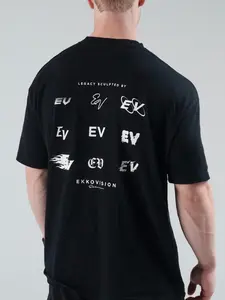 EKKO EV Sculpting a Legacy Acid Washed 100% Cotton Oversized T-shirt