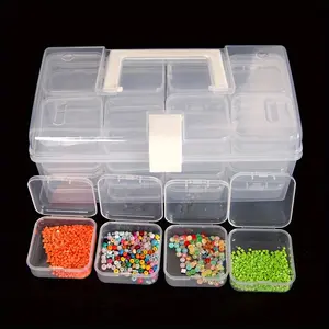 32-grid Transparent Plastic Storage Box Large Capacity Portable