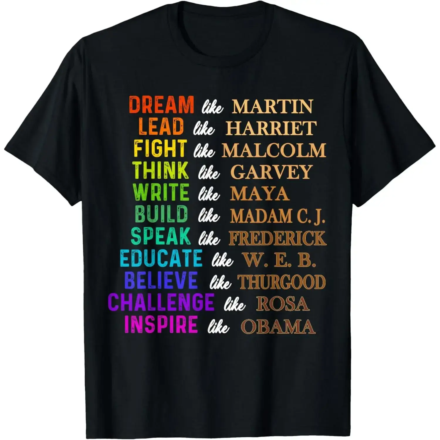Men's "Dream Like Martin" Graphic T-Shirt - Casual Pure Cotton Crew Neck Short-Sleeve Top, Soft Durable Machine Washable Menswear for Daily Wear, Fitness Exercise All Seasons
