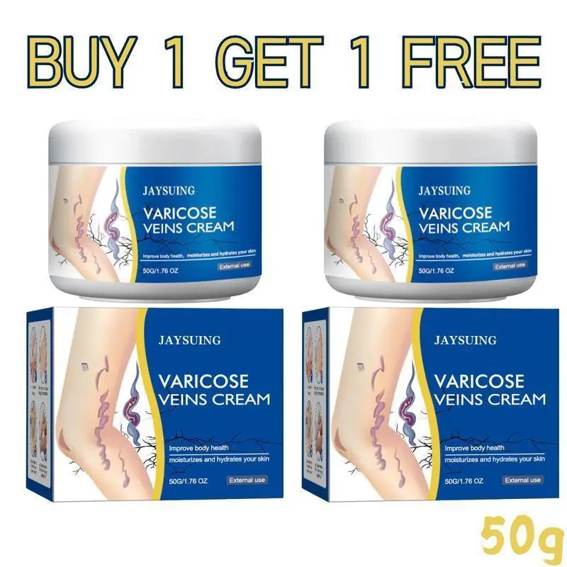Bee Venom Varicose Vein Relief Cream for Legs - Gentle Cooling Solid Body Care Balm for Adults, Pain & Swelling Soothing, Dry Skin Hydrating, 50g