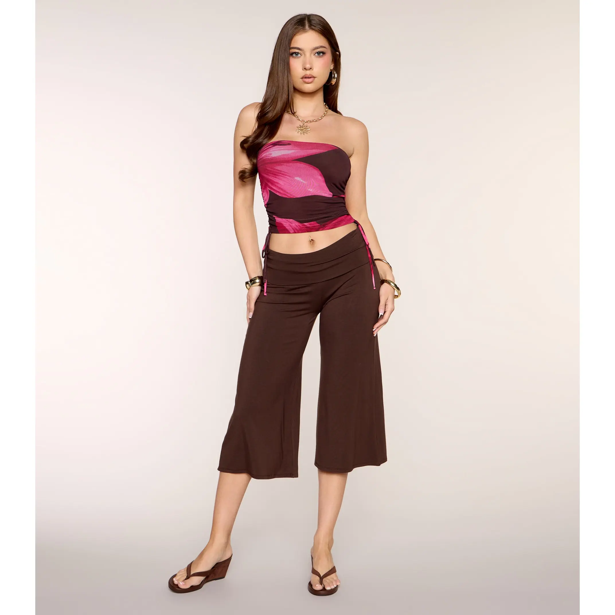 Weekend Worthy Tropical Floral Tube Top