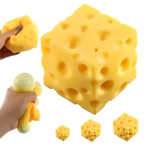 IMOLI Soft Cheese Building Blocks — Cheese-Shaped Stress-Relief Squeezies, Perfect for Play and Relaxation